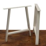 deux pieds table metal design A blanc 71cm