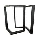 deux pieds table metal noir M madrid sans plateau