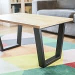 pied de table basse en métal trapeze design noir ptit amsterdam detail table basse salon 4