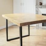 pied de table en métal rectangle noir new york table salon