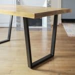 pied de table en métal trapeze design noir amsterdam salon