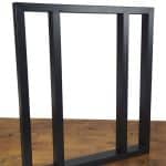 un pied table metal design rectangle alcatraz noir 71 cm
