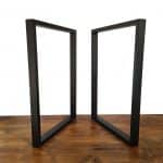 deux pieds table metal noir rectangle new york xl