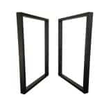 deux pieds table metal noir rectangle new york xl sans plateau