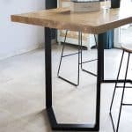 pied de table en métal m noir madrid salon