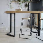 pied de table en métal m noir madrid table salon