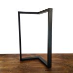 un pied table metal noir M madrid xl