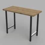 Table avec pied table haute rectangle