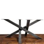 pied de table en metal central naxos acier brut