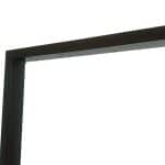 pied table metal design rectangle detail haut marche noir 90cm