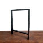 pied table metal design rectangle marche noir 90cm
