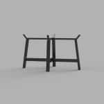 pied central metal etage noir