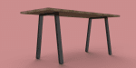 pieds table metal design