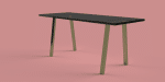 pieds table metal design