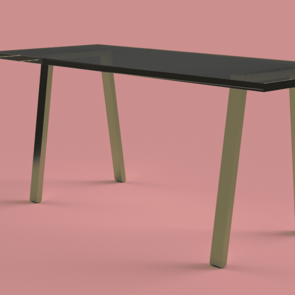 pieds table metal design