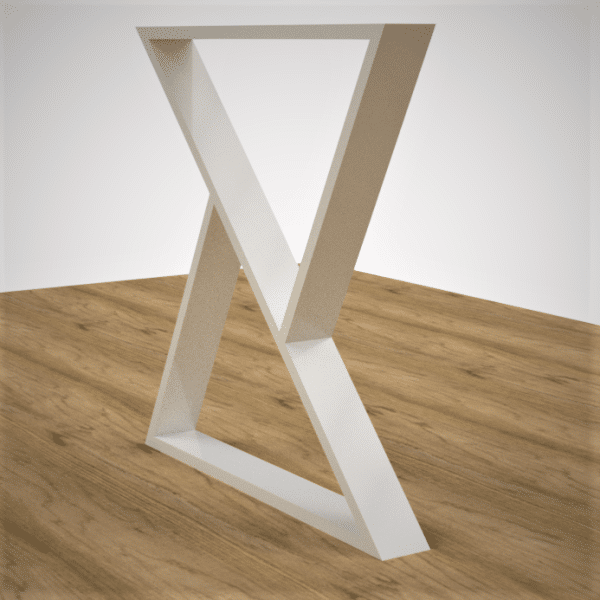 pied de table sablier déstructuré blanc