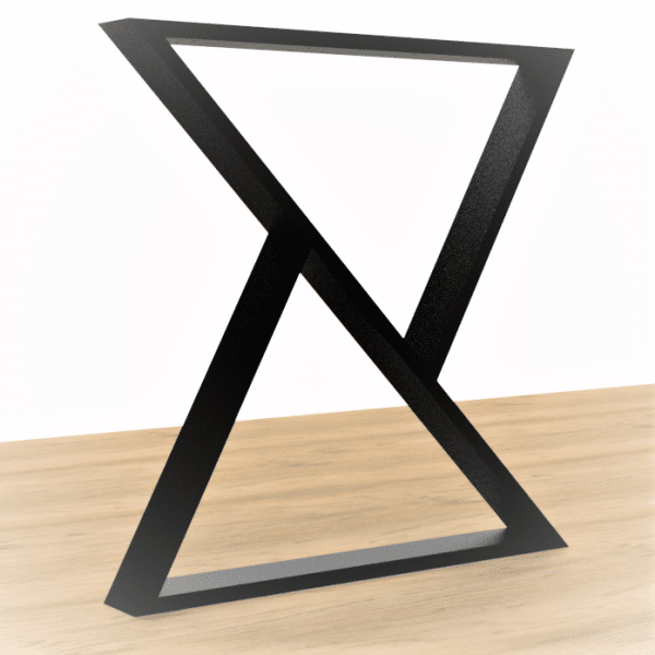 pied de table sablier déstructuré noir