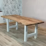 plateau de table en teck bois naturel