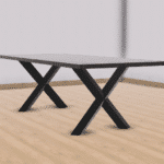 pied de table Londres en point de diamant