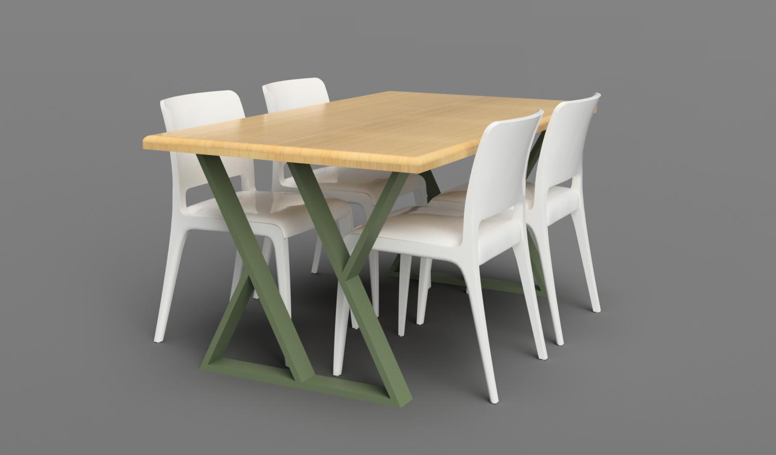 table a manger 4/6 personnes pied de table louxor