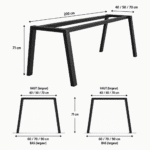mesure pied de table central sofia