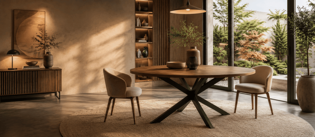 pied de table central dans un salon